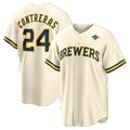 Milwaukee Brewers #24 William Contreras Cream 2026 World Series Home Replica Jersey THAAM