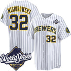 Milwaukee Brewers #32 Jacob Misiorowski White 2026 World Series Stitched Jersey THAAM