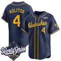 Milwaukee Brewers #4 Paul Molitor Navy 2026 World Series Alternate Limited Stitched Jersey THAAM
