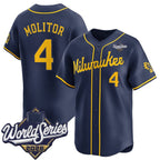 Milwaukee Brewers #4 Paul Molitor Navy 2026 World Series Alternate Limited Stitched Jersey THAAM