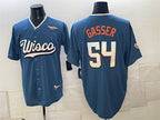 Milwaukee Brewers #54 Robert Gasser Mineral Blue 2026 World Series City Connect Stadium Stitched Jersey THAAM
