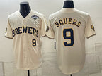 Milwaukee Brewers #9 Jake Bauers Cream 2026 World Series Limited Stitched Jersey THAAM