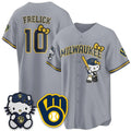 Milwaukee Brewers #10 Sal Frelick Gray Thaam Meow KT Night Vapor Limited All Stitched Jersey