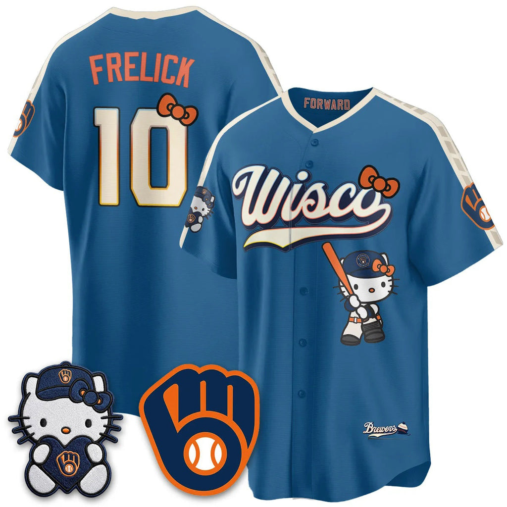 Milwaukee Brewers #10 Sal Frelick Mineral Blue Thaam Meow KT Night Vapor Limited All Stitched Jersey 2