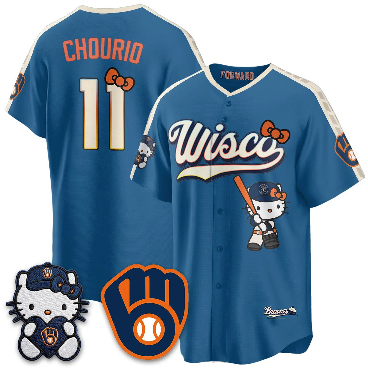 Milwaukee Brewers #11 Jackson Chourio Mineral Blue Thaam Meow KT Night Vapor Limited All Stitched Jersey 2