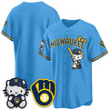 Milwaukee Brewers Blue Thaam Meow KT Night Vapor Limited All Stitched Jersey