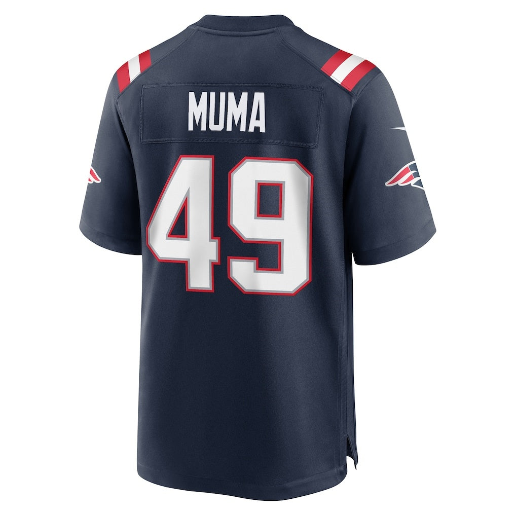 NE.Patriots #49 Chad Muma Navy Team Game Jersey Thaam