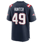 NE.Patriots #49 Erick Hunter Navy Team Game Football jersey Thaam