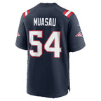 NE.Patriots #54 Darius Muasau Navy Team Game Football jersey Thaam