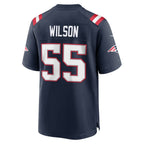 NE.Patriots #55 Jared Wilson Navy Team Game Jersey Thaam
