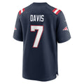 NE.Patriots #7 Carlton Davis Navy Team Game Jersey Thaam