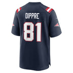 NE.Patriots #81 CJ Dippre Navy Team Game Jersey Thaam