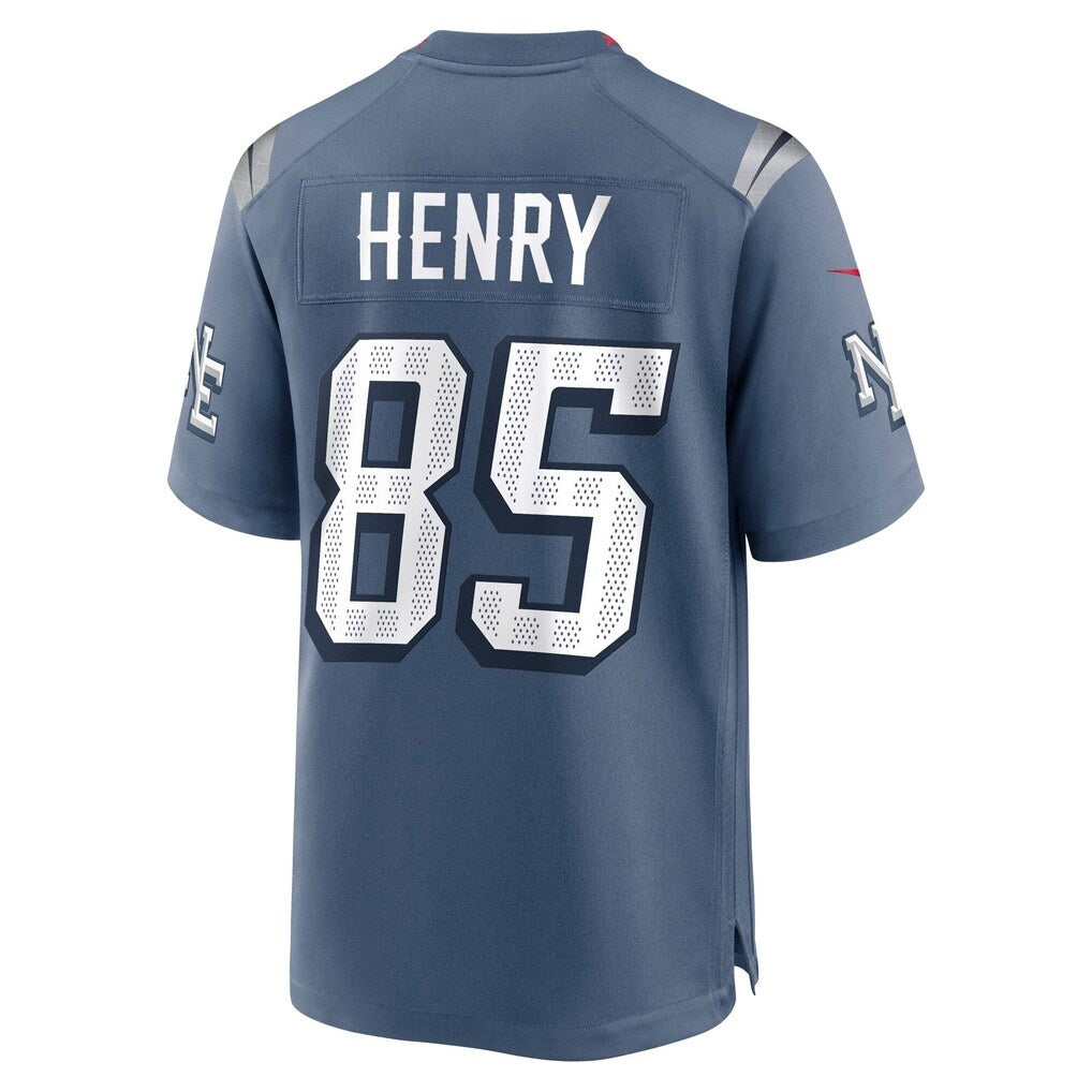 NE.Patriots #85 Hunter Henry Blue Rivalries Collection Game Jersey THAAM