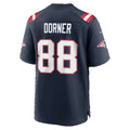 NE.Patriots #88 Cameron Dorner Navy Team Game Football jersey Thaam