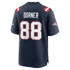 NE.Patriots #88 Cameron Dorner Navy Team Game Football jersey Thaam