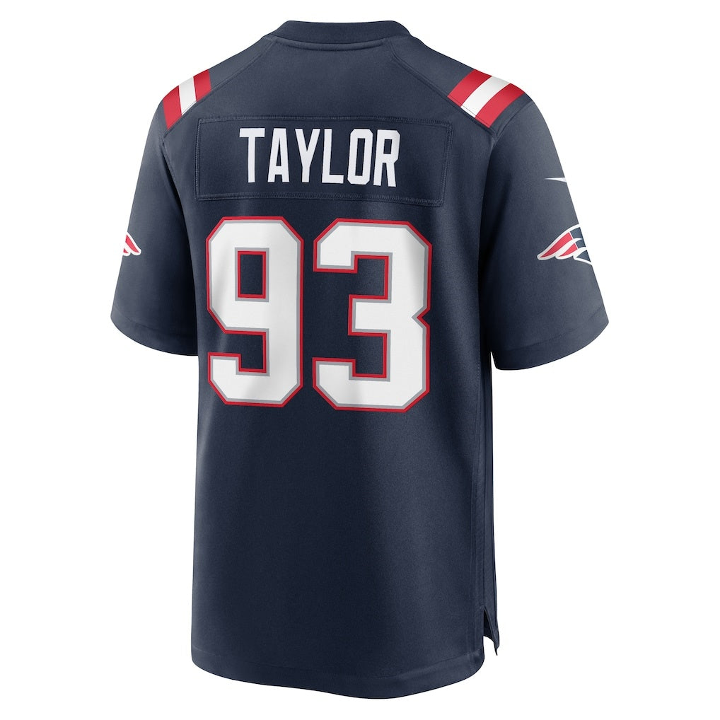NE.Patriots #93 Leonard Taylor Navy Team Game Jersey Thaam
