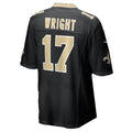 NO.Saints #17 Ryan Wright Black Thaam Team Game Jersey