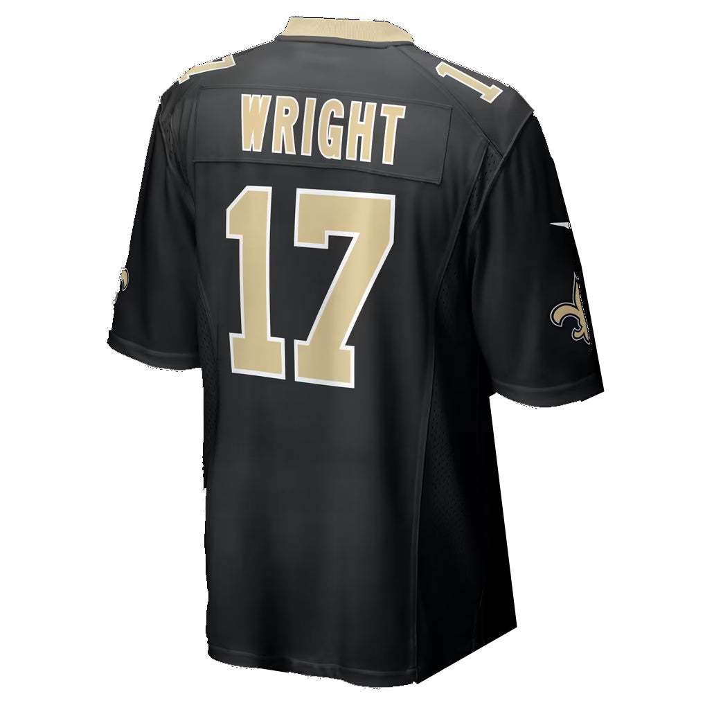 NO.Saints #17 Ryan Wright Black Thaam Team Game Jersey