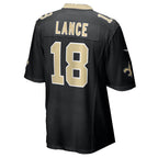 NO.Saints #18 Bryce Lance Black Thaam Team Game Jersey