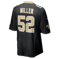 NO.Saints #52 Christen Miller Black Thaam Team Game Jersey