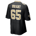 NO.Saints #65 Jeremiah Wright Black Thaam Team Game Jersey