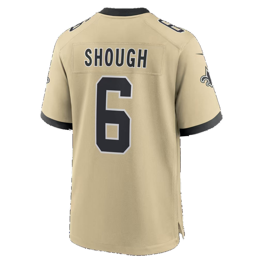 NO.Saints #6 Tyler Shough Gold Alternate 60th Season Game Football jersey Thaam