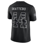 NY.Giants #44 Cam Skattebo Black 2026 Salute to Service Stitched Limited Football jersey Thaam