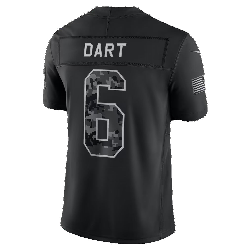 NY.Giants #6 Jaxson Dart Black 2026 Salute to Service Stitched Limited Football jersey Thaam