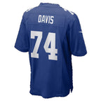 NY.Giants #74 J.C. Davis Royal Thaam Team Game Jersey