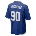 NY.Giants #90 PJ Mustipher Royal Team Game Jersey THAAM
