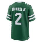 NY.Jets #2 Jarvis Brownlee Jr. Legacy Green Team Game Football jersey Thaam