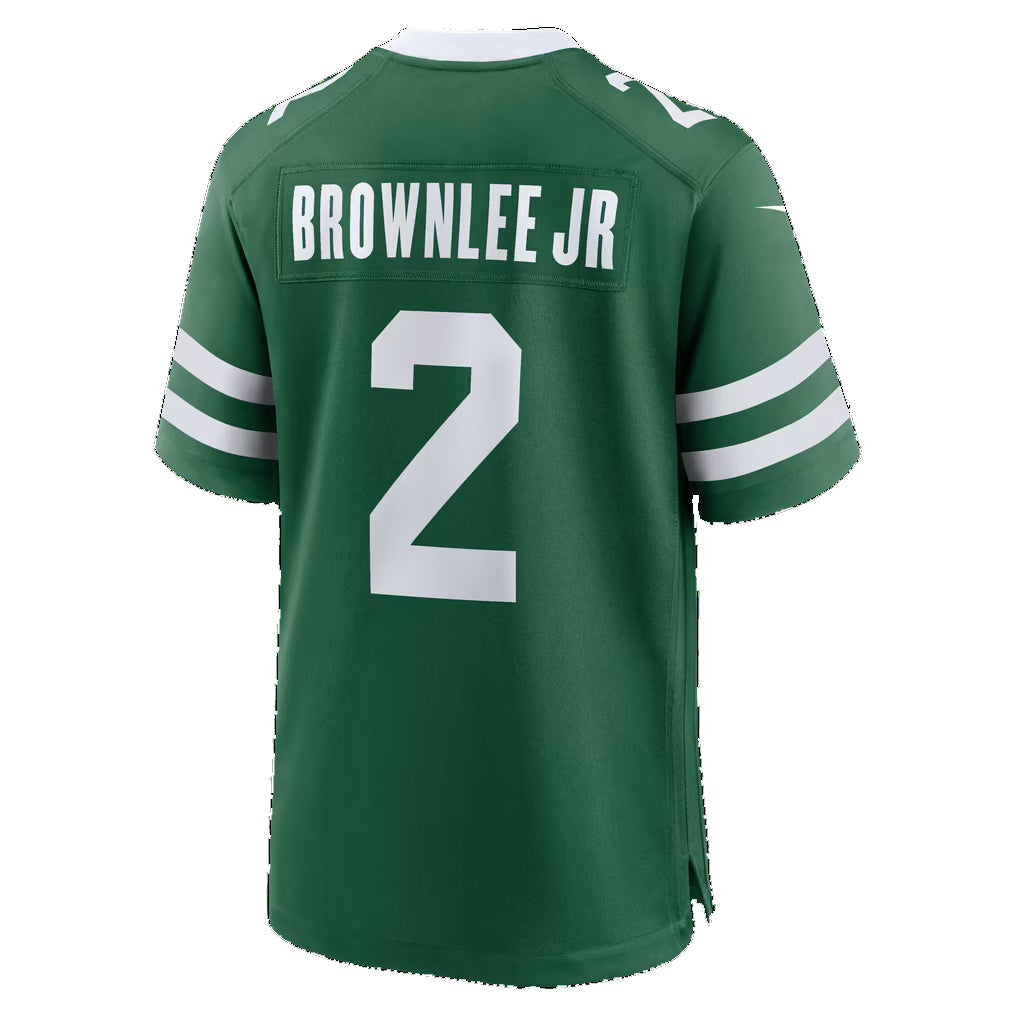 NY.Jets #2 Jarvis Brownlee Jr. Legacy Green Team Game Football jersey Thaam