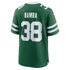 NY.Jets #38 Mory Bamba Legacy Green Thaam Team Game Jersey