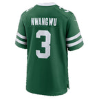 NY.Jets #3 Kene Nwangwu Legacy Green Team Game Football jersey Thaam