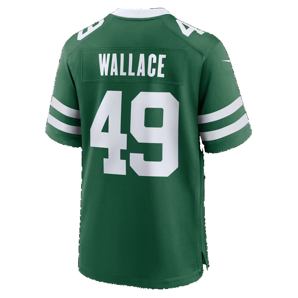 NY.Jets #49 Trevin Wallace Legacy Green Team Game Football jersey Thaam