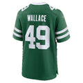 NY.Jets #49 Trevin Wallace Legacy Green Team Game Football jersey Thaam
