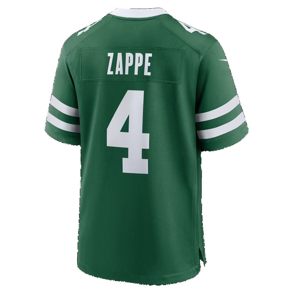 NY.Jets #4 Bailey Zappe Legacy Green Thaam Team Game Jersey
