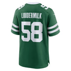 NY.Jets #58 Isaiahh Loudermilk Green Legacy Team Game Jersey THAAM