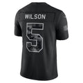 NY.Jets #5 Garrett Wilson Black 2026 Salute to Service Stitched Limited Football jersey Thaam
