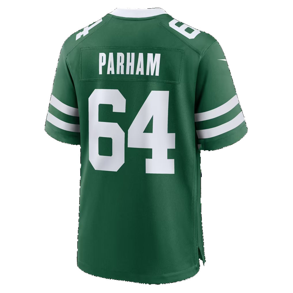NY.Jets #64 Dylan Parham Legacy Green Thaam Team Game Jersey