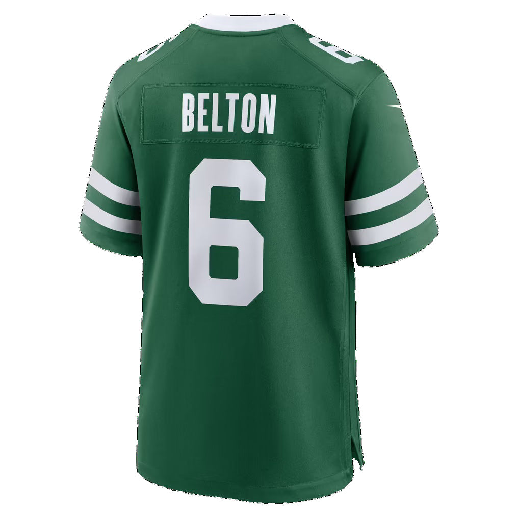 NY.Jets #6 Dane Belton Legacy Green Team Game Football jersey Thaam