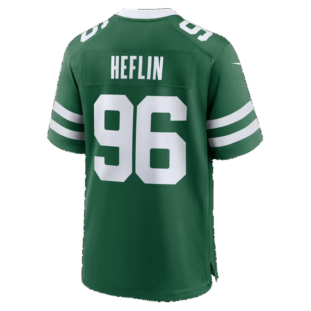 NY.Jets #96 Jack Heflin Legacy Green Thaam Team Game Jersey