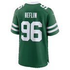 NY.Jets #96 Jack Heflin Legacy Green Thaam Team Game Jersey