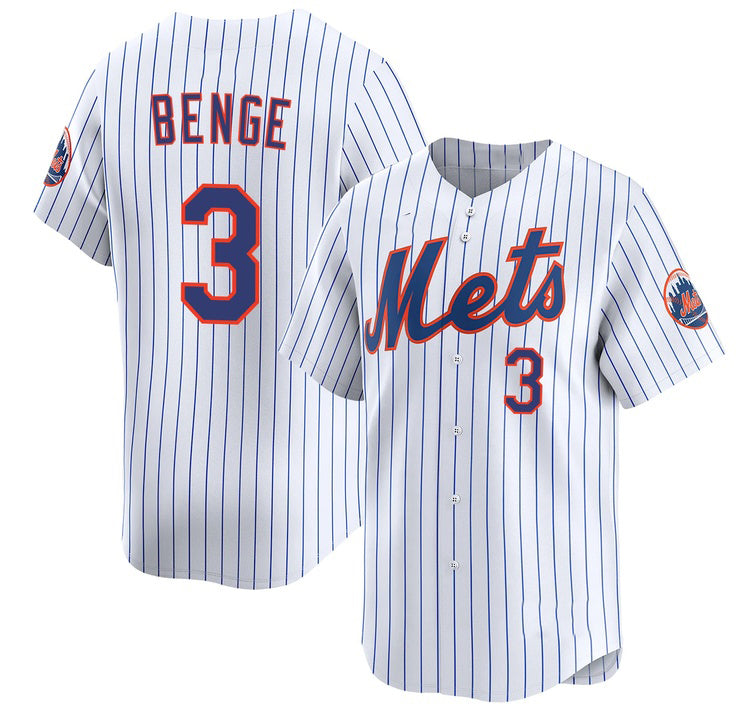 New York Mets #3 Carson Benge 2026 White Home Limited Stitched Jersey THAAM