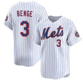 New York Mets #3 Carson Benge 2026 White Home Limited Stitched Jersey THAAM