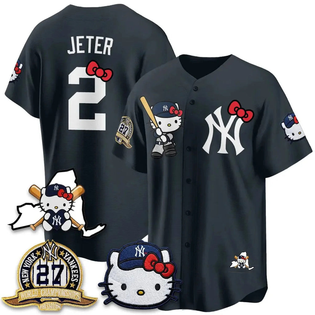 New York Yankees #2 Derek Jeter Navy Thaam Meow KT 2026 Vapor Limited All Stitched Jersey