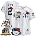 New York Yankees #2 Derek Jeter Stripes White Thaam Meow KT 2026 Vapor Limited All Stitched Jersey