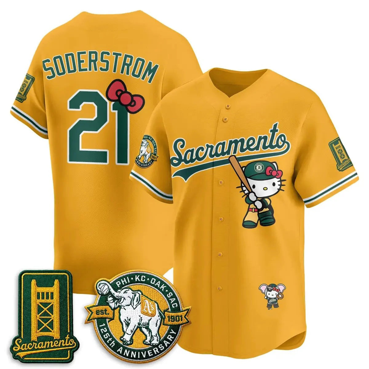 Oakland Athletics #21 Tyler Soderstrom Gold Thaam Meow KT 2026 Vapor Limited Stitched Jersey