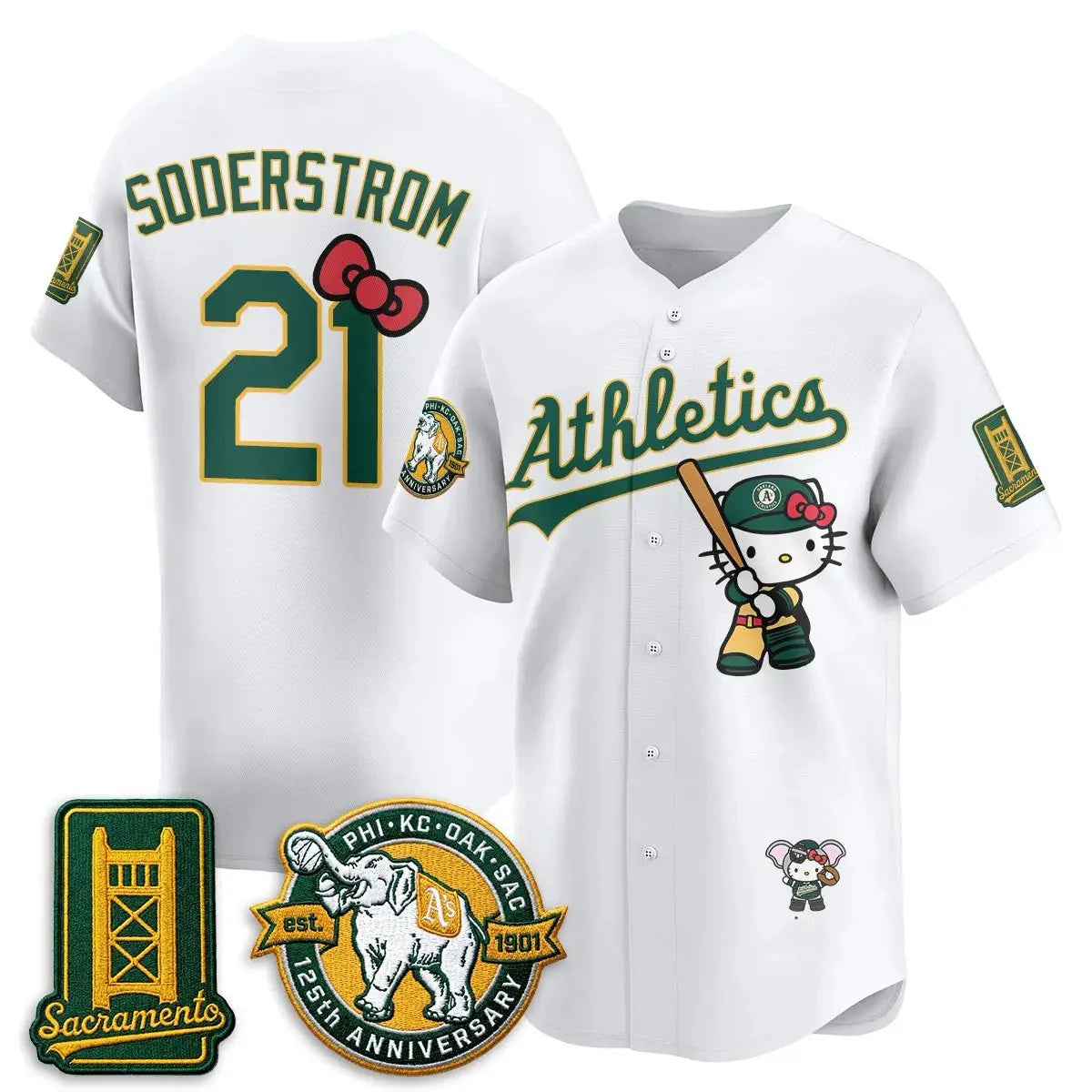Oakland Athletics #21 Tyler Soderstrom White Thaam Meow KT 2026 Vapor Limited Stitched Jersey