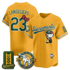 Oakland Athletics #23 Shea Langeliers Gold Thaam Meow KT 2026 Vapor Limited Stitched Jersey